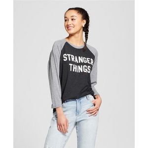Women's Stranger Things Raglan 3/4 Sleeve T-Shirt